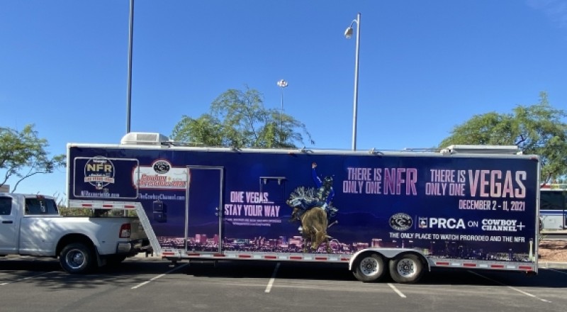 Customized "Back in Vegas" Wrangler National Finals Rodeo Trailer to Hit the Road for Summer/Fall Rodeo Schedule