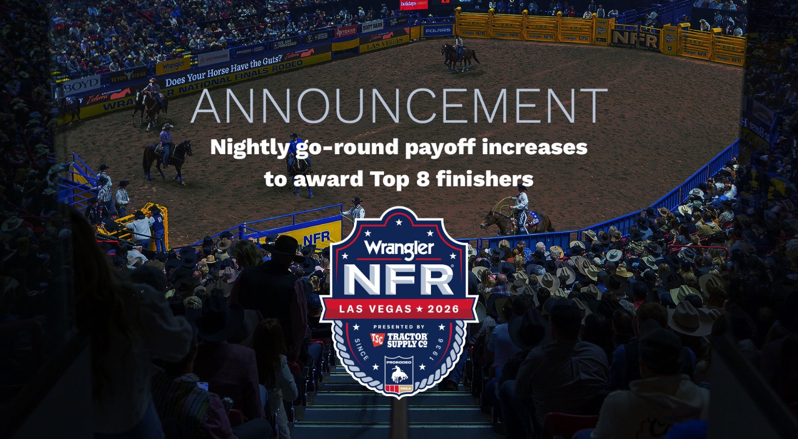 2026 National Finals Rodeo Adjusts Winning Payoffs for Each  Go-Round; Average Payoff Remains the Same