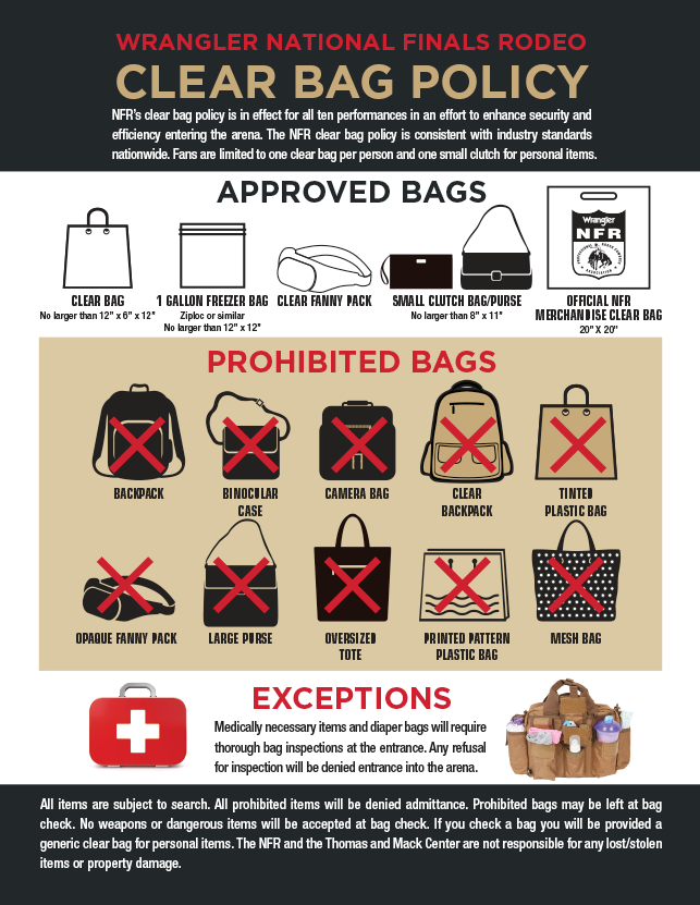 NFR 2020  Clear Bag policy for the visitor