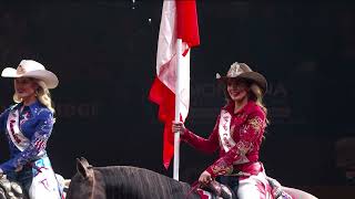 The 2023 #WranglerNFR Round 8 Canada National Anthem presented by Calgary Stampede – Lynnae Meyers